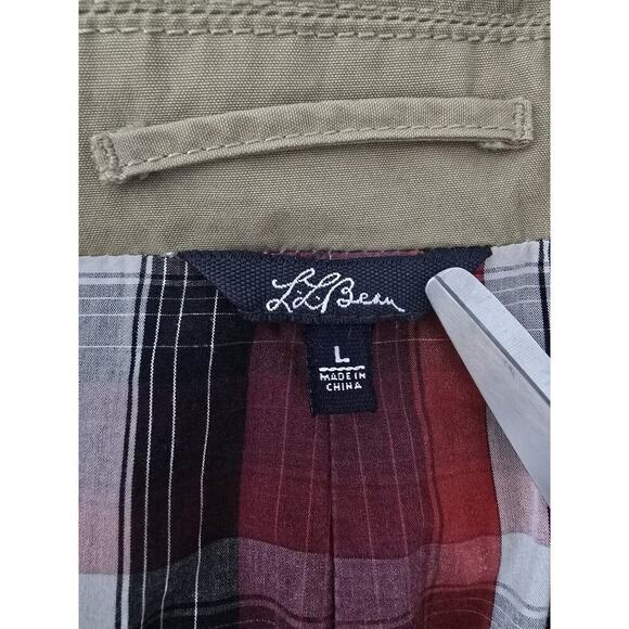 LL Bean Men's‎ Classic Beige Khaki Long Trench Raincoat Large Neutral - Picture 5 of 10